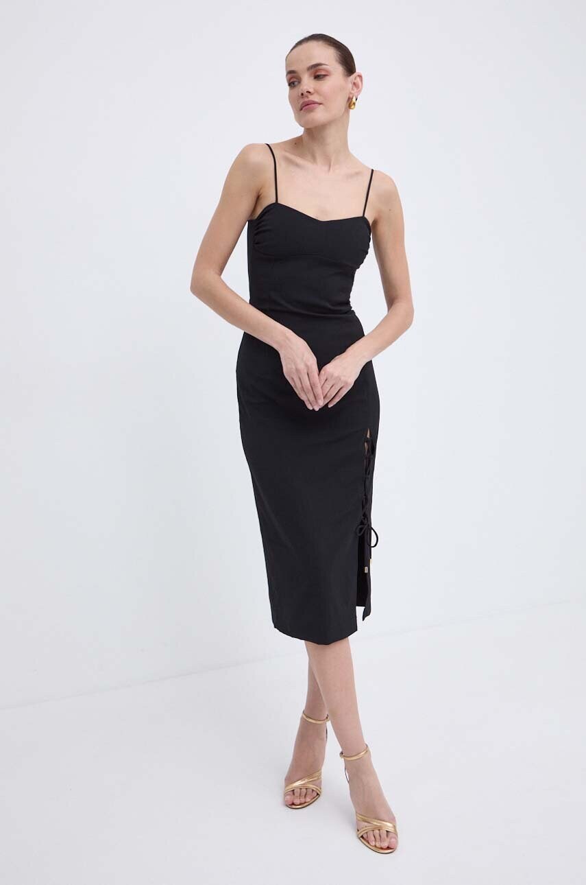 Сукня Patrizia Pepe колір чорний midi облягаюча 2A2719 A425