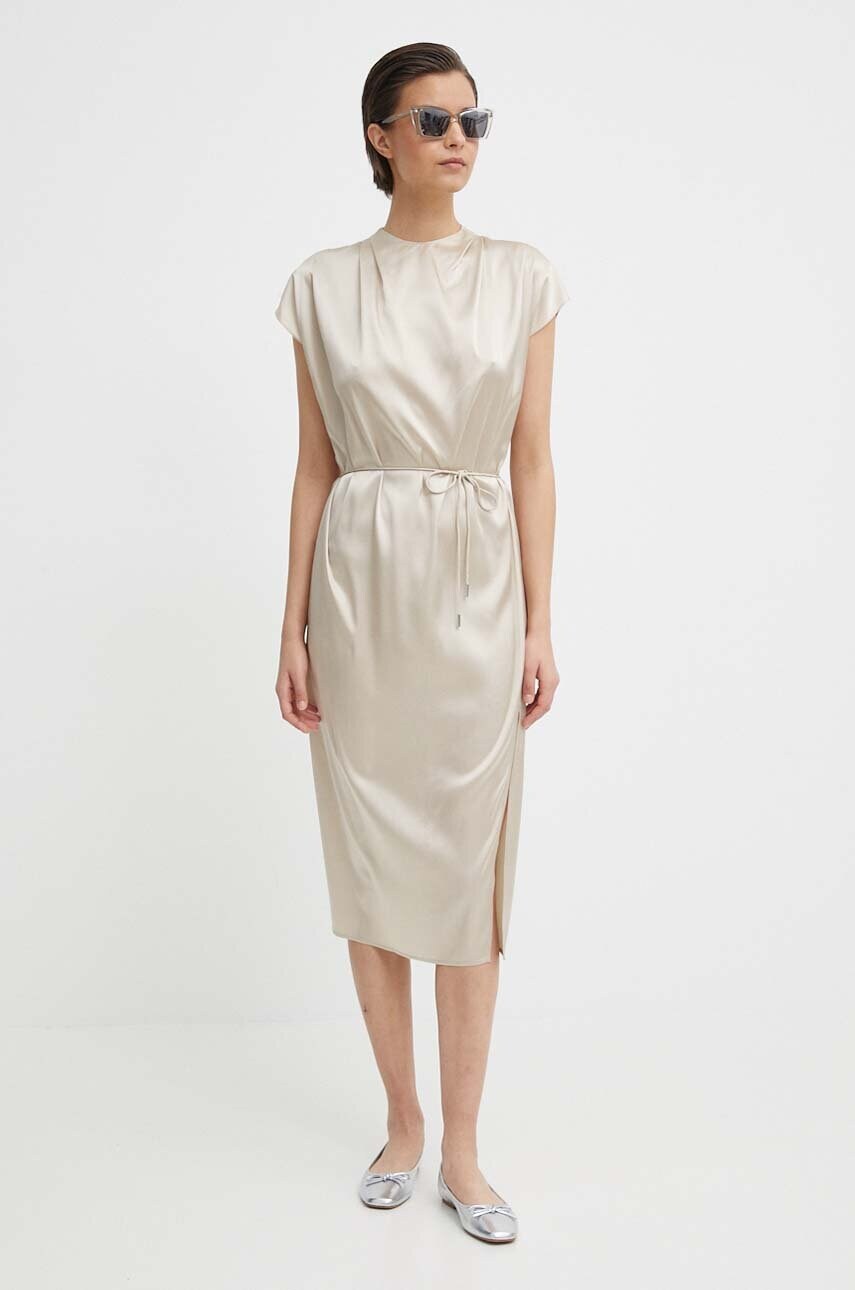Сукня Calvin Klein колір бежевий midi пряма K20K206676