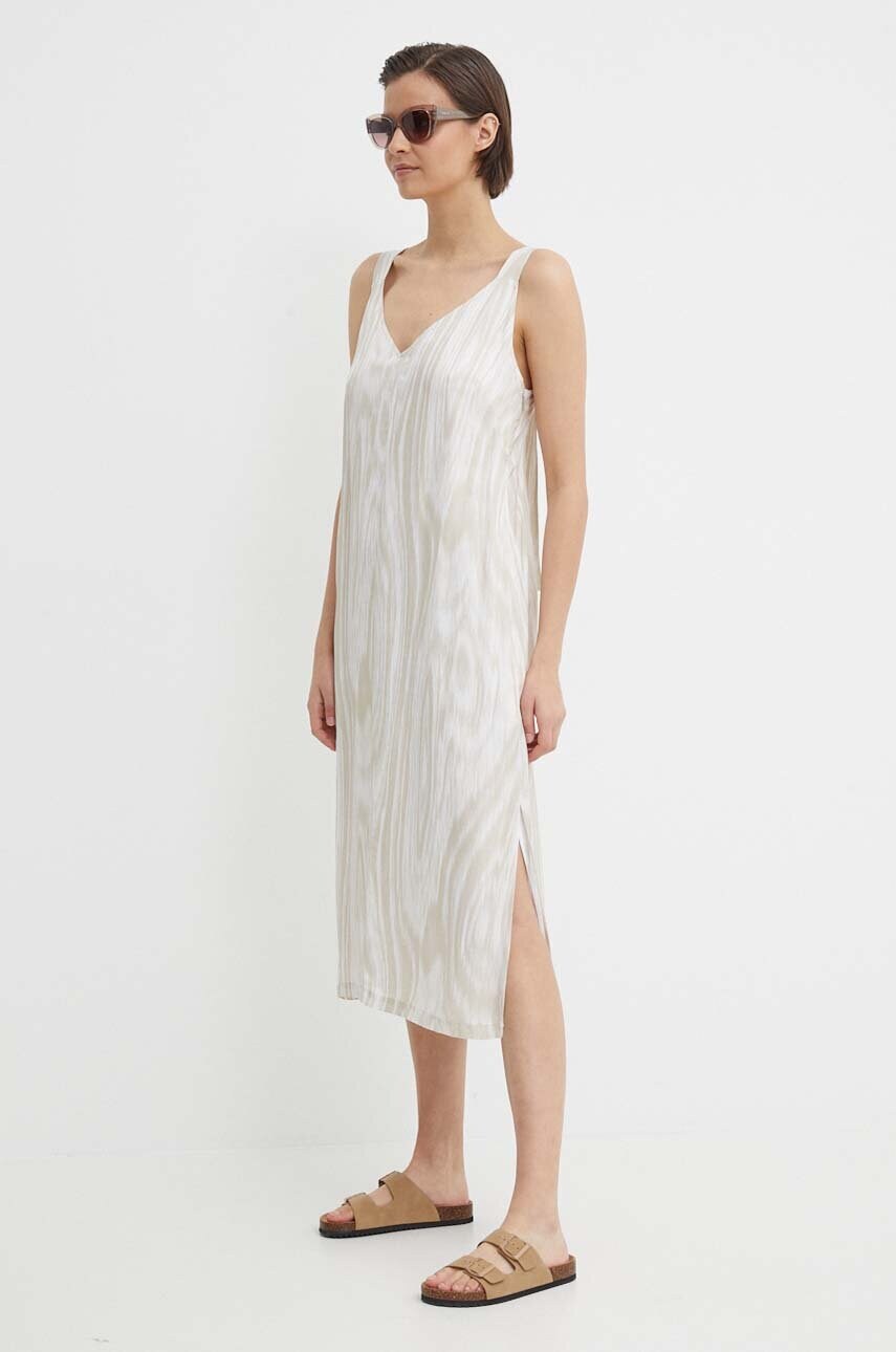 Сукня Calvin Klein колір бежевий midi пряма K20K206685
