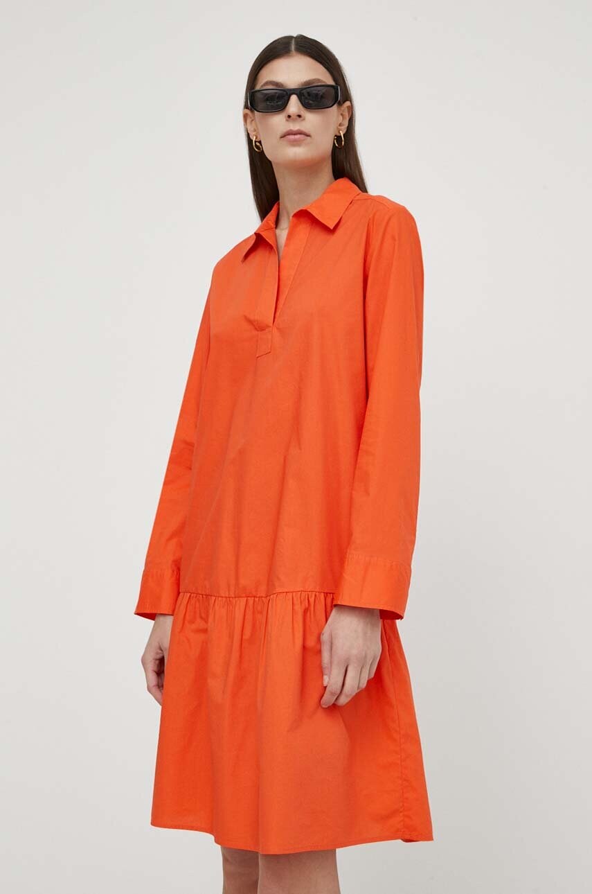 Сукня Marc O'Polo колір помаранчевий midi oversize