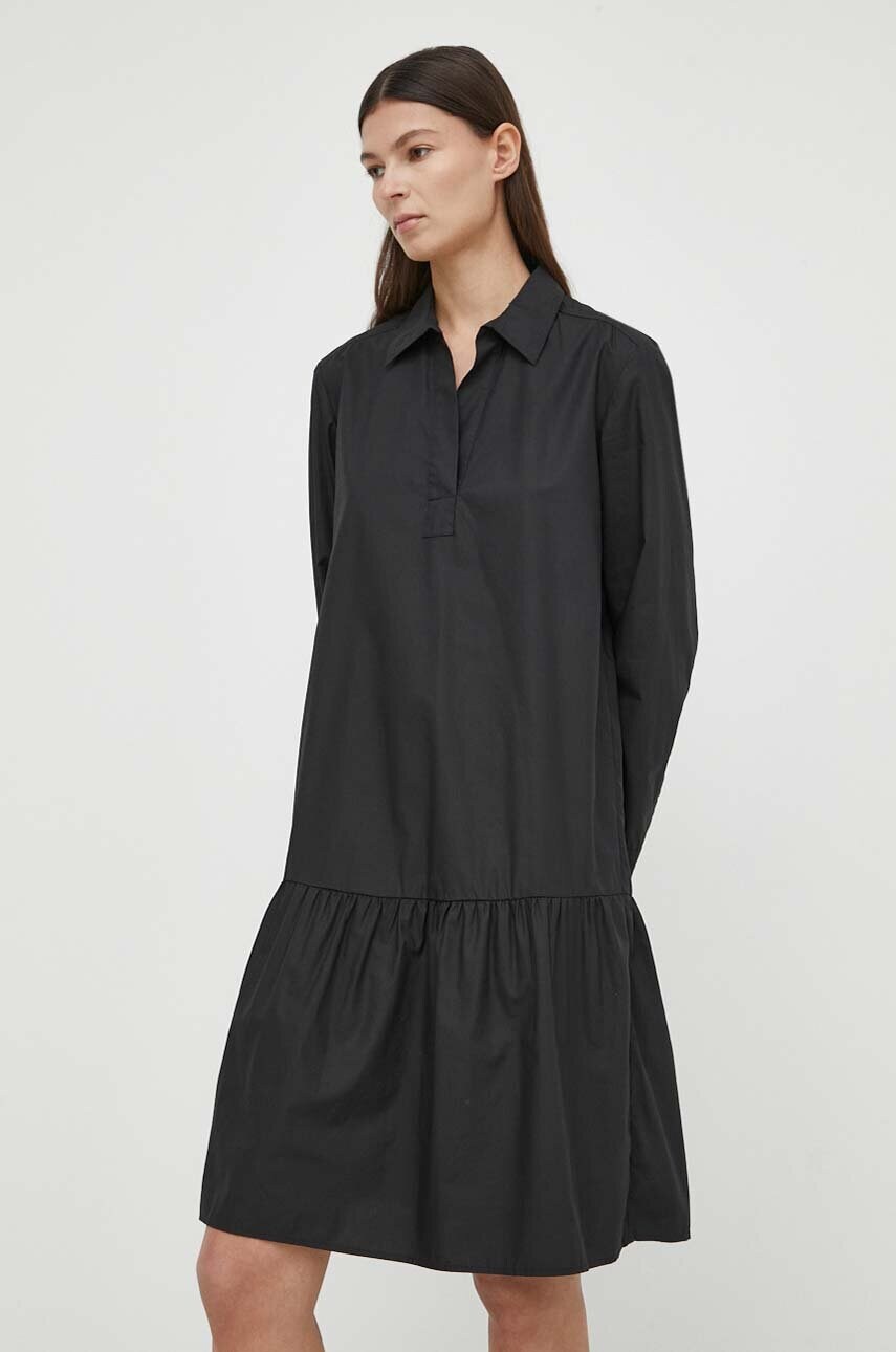 Сукня Marc O'Polo колір чорний midi oversize