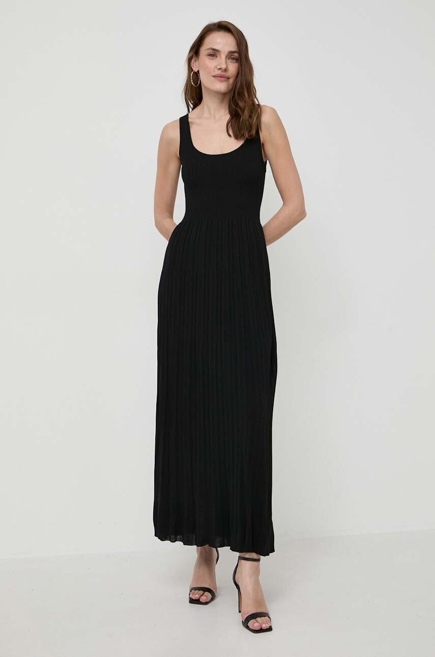 Сукня MICHAEL Michael Kors колір чорний maxi розкльошена