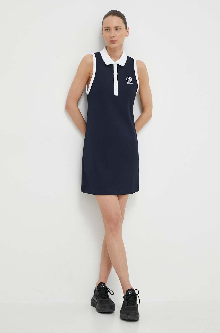 Сукня Guess MYLAH колір синій mini облягаюча V4GK02 KBFB2