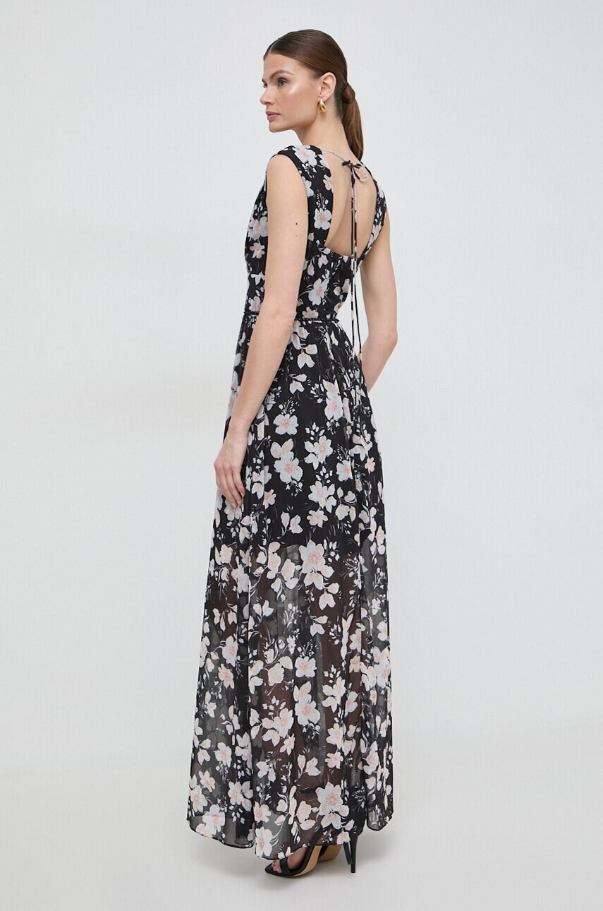 Сукня Guess колір чорний maxi розкльошена