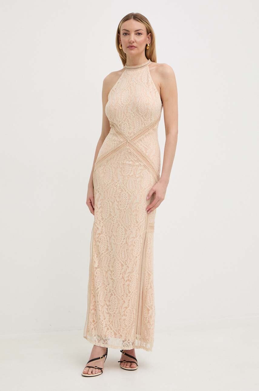 Купити Сукня Guess LIZA колір помаранчевий maxi облягаюча W4GK20 KC760 – головне зображення