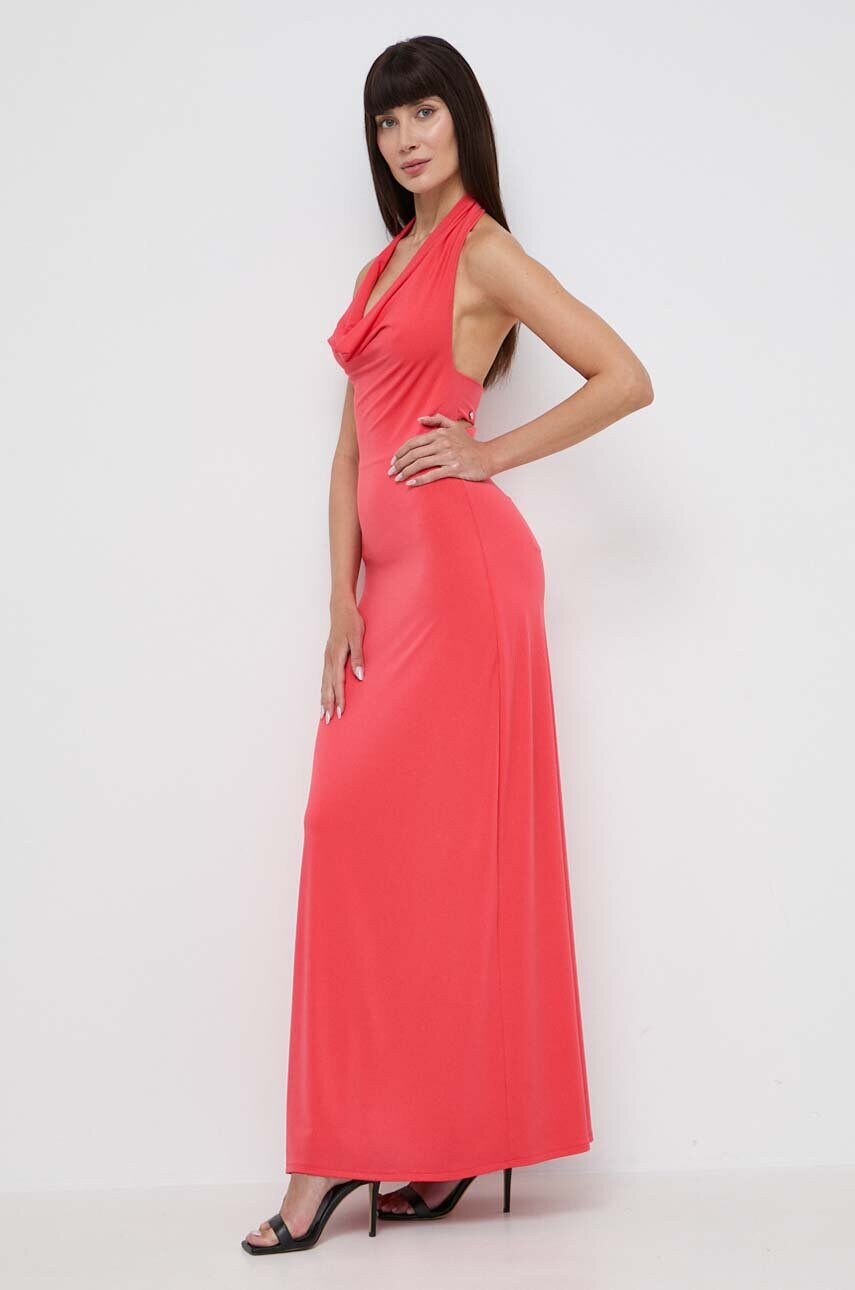 Сукня Guess FLAVIA колір червоний maxi розкльошена W4GK28 KBPZ0