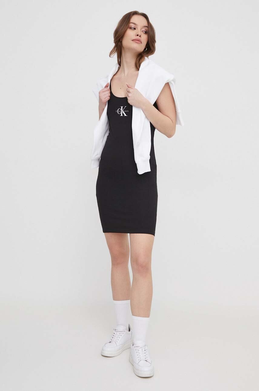 Сукня Calvin Klein Jeans колір чорний mini облягаюча