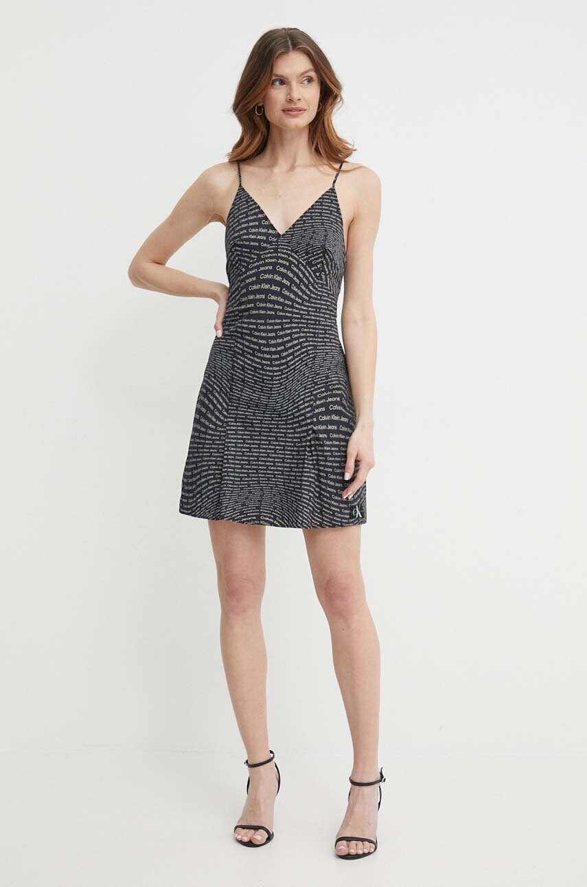 Сукня Calvin Klein Jeans колір чорний mini пряма J20J223070
