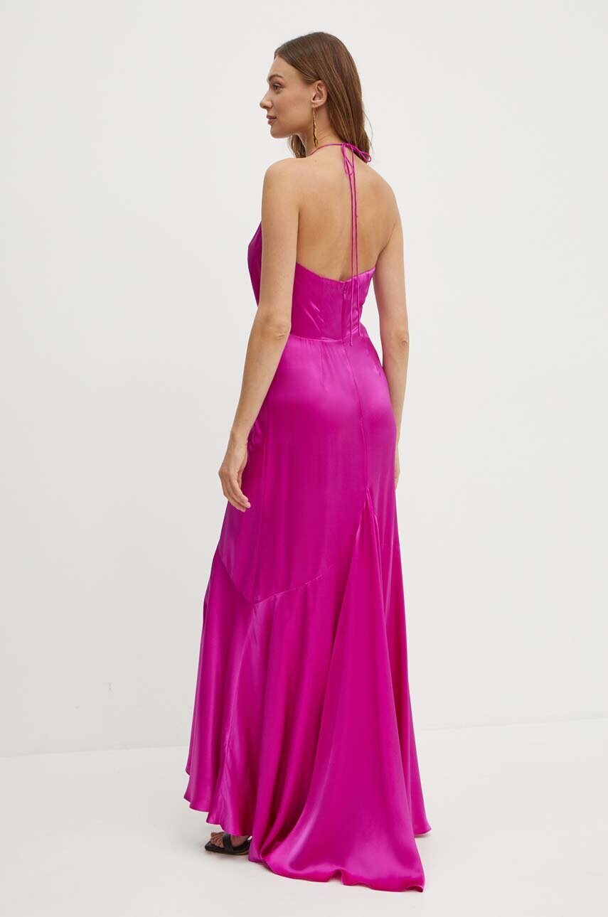 Шовкова сукня Marciano Guess ISHANI колір фіолетовий maxi розкльошена 4GGK56 9719Z