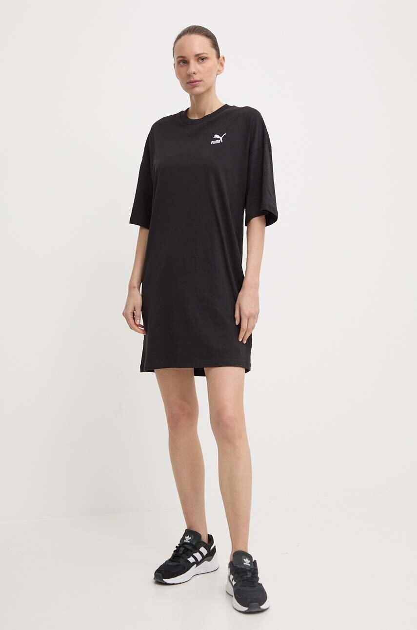 Бавовняна сукня Puma BETTER CLASSIC колір чорний mini oversize 624232