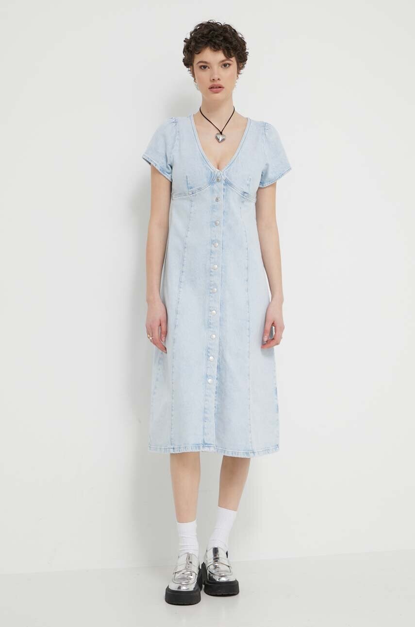 Джинсова сукня Tommy Jeans midi пряма DW0DW17966