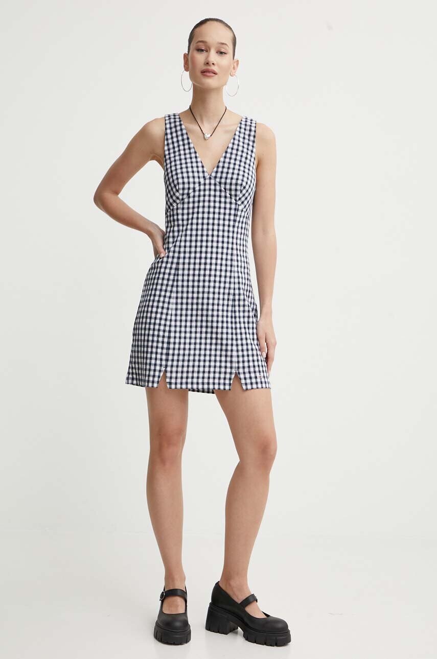 Сукня Tommy Jeans колір чорний mini розкльошена DW0DW17931