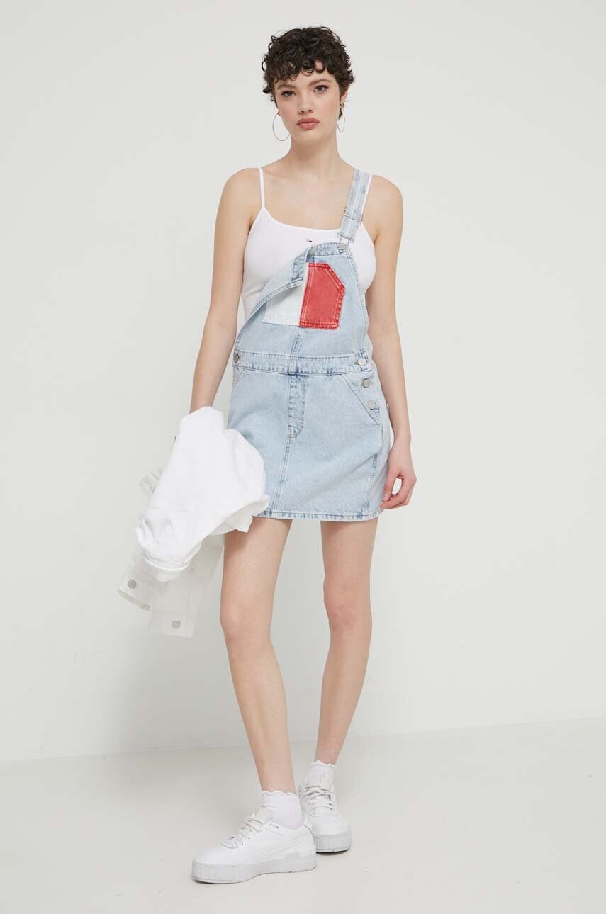 Джинсова сукня Tommy Jeans mini пряма DW0DW18116