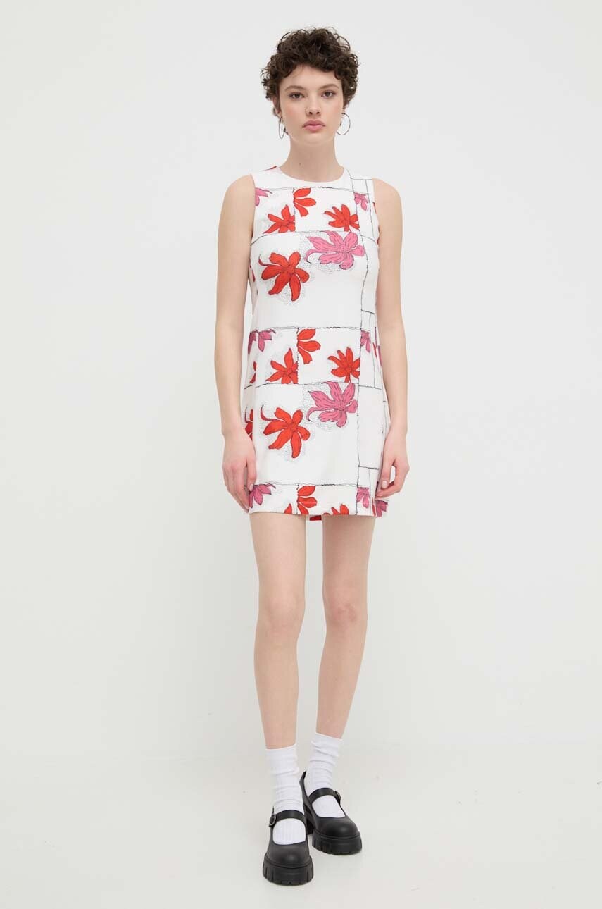 Сукня Desigual HOUSTON колір білий mini пряма 24SWVW01