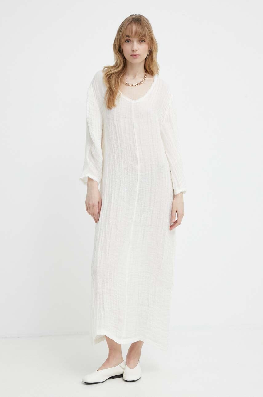 Льняна сукня By Malene Birger колір бежевий maxi oversize