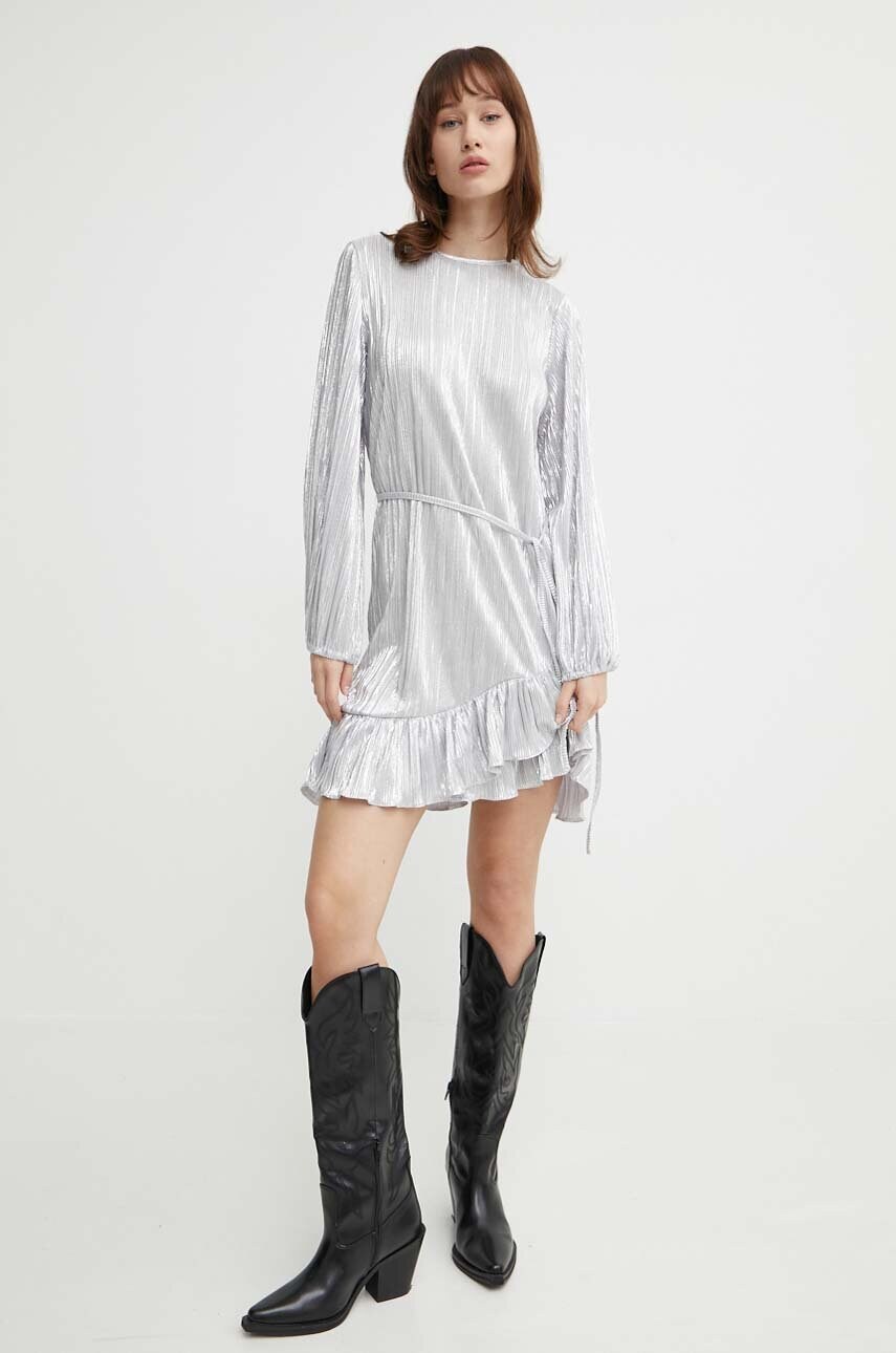 Сукня Never Fully Dressed колір срібний mini розкльошена