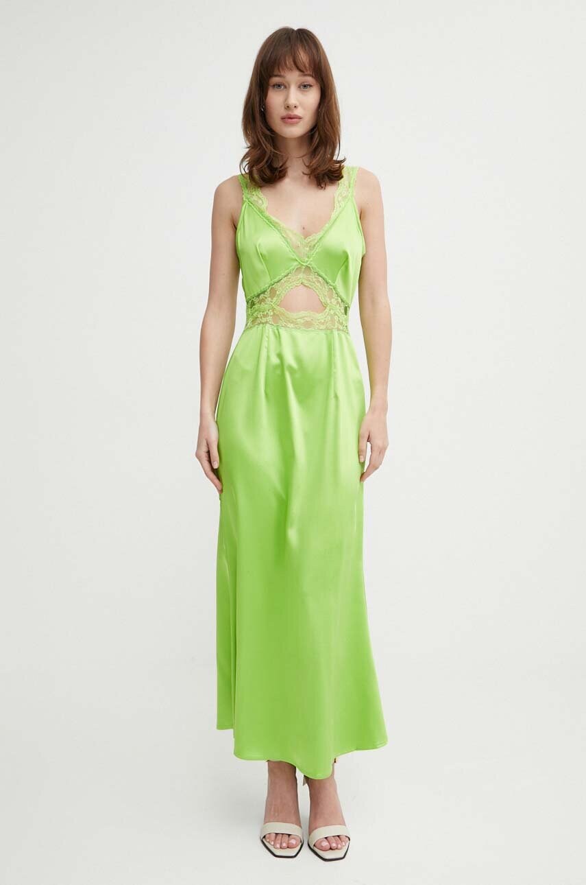 Сукня Never Fully Dressed колір зелений maxi розкльошена