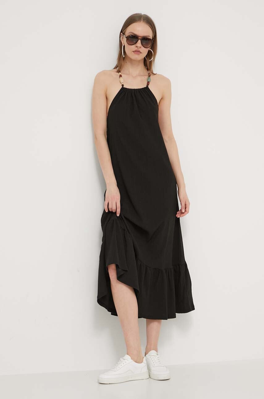 Сукня Desigual LEILA колір чорний maxi пряма 24SWVK64
