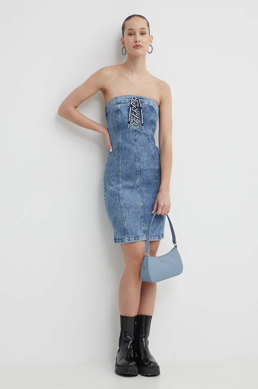 Джинсова сукня Karl Lagerfeld Jeans mini облягаюча