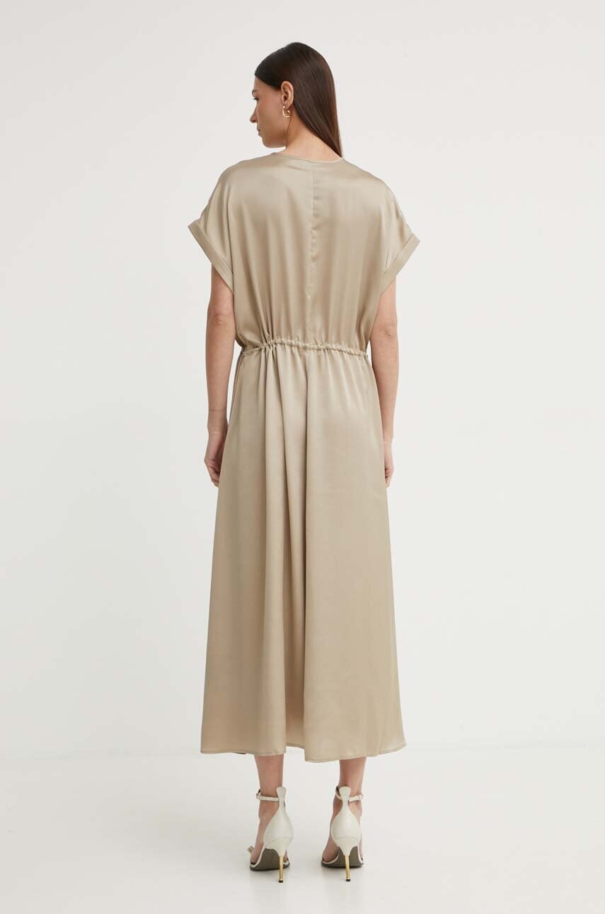 Сукня Bruuns Bazaar AcaciaBBGalina dress колір бежевий midi oversize BBW3908