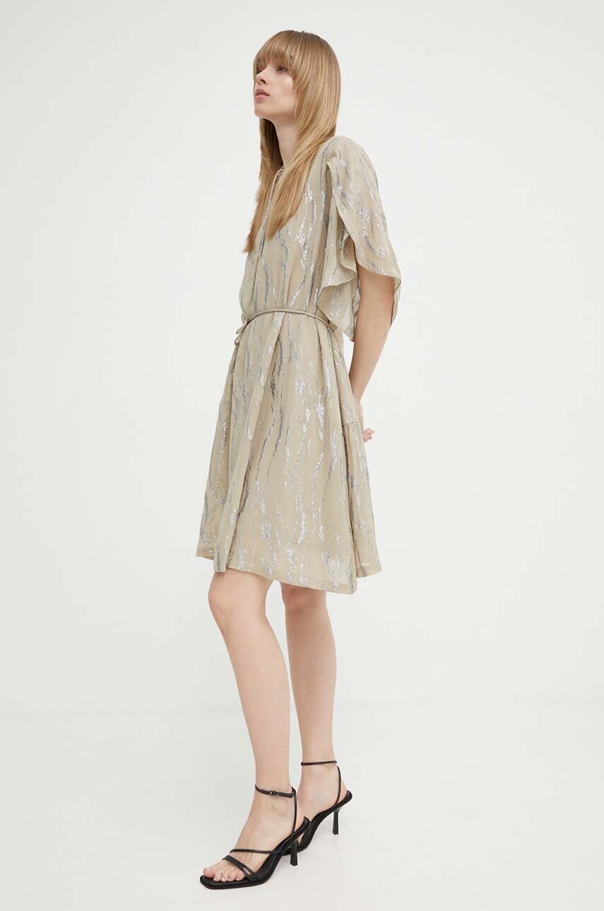 Сукня Bruuns Bazaar OdiaBBParez dress колір бежевий mini пряма BBW3953