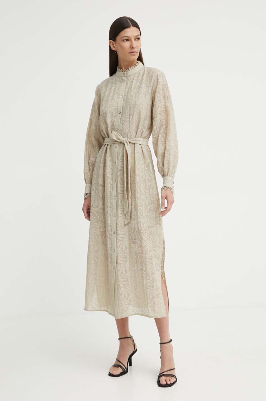 Сукня Bruuns Bazaar MacluraBBCarlia dress колір бежевий maxi пряма BBW3994
