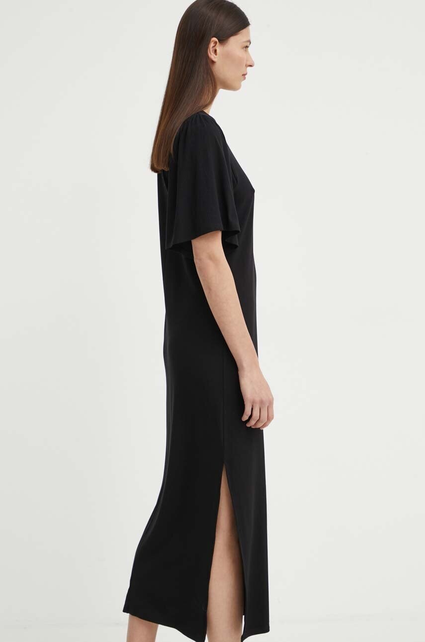 Сукня Bruuns Bazaar LuteaBBNathalena dress колір чорний maxi пряма BBW4019