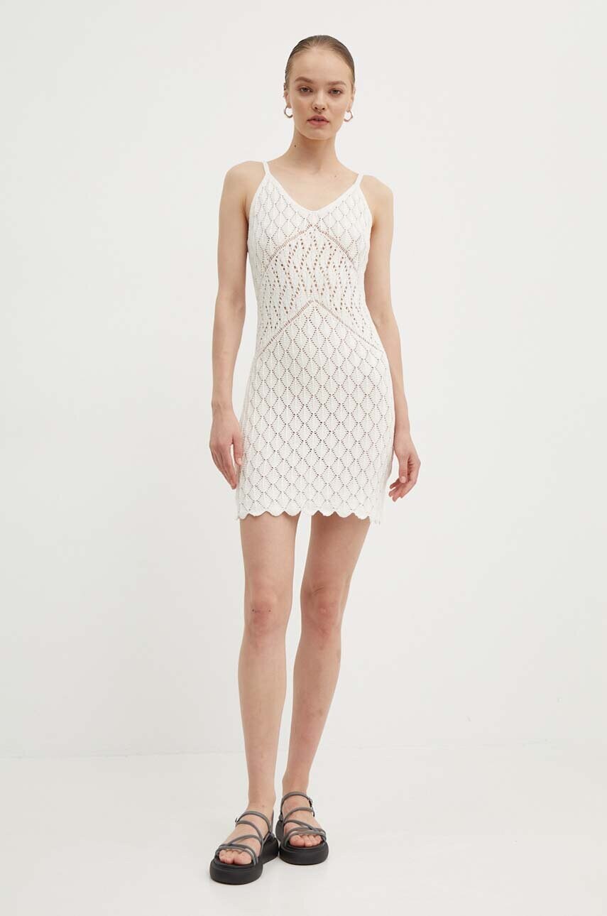 Сукня Superdry колір бежевий mini облягаюча W8011606A-8ML