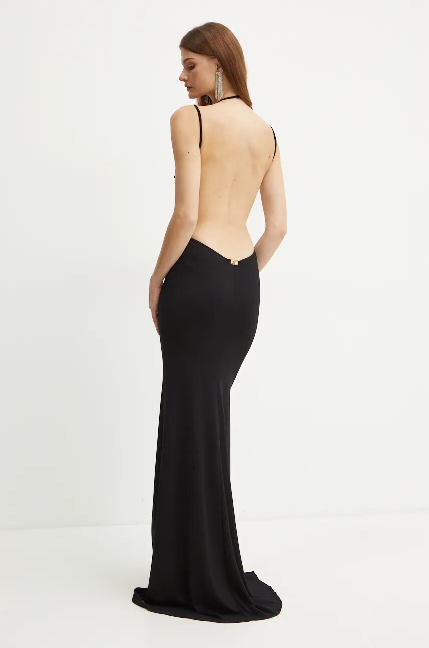 Сукня Elisabetta Franchi колір чорний maxi облягаюча AB58642E2 NORBLIN