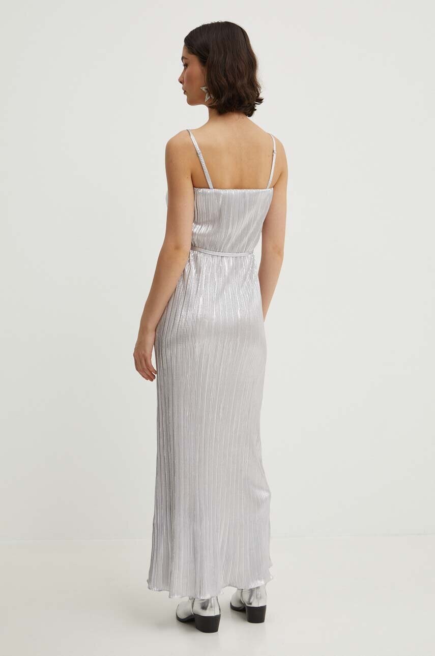 Сукня Never Fully Dressed Luna колір срібний maxi розкльошена NFDDR1400
