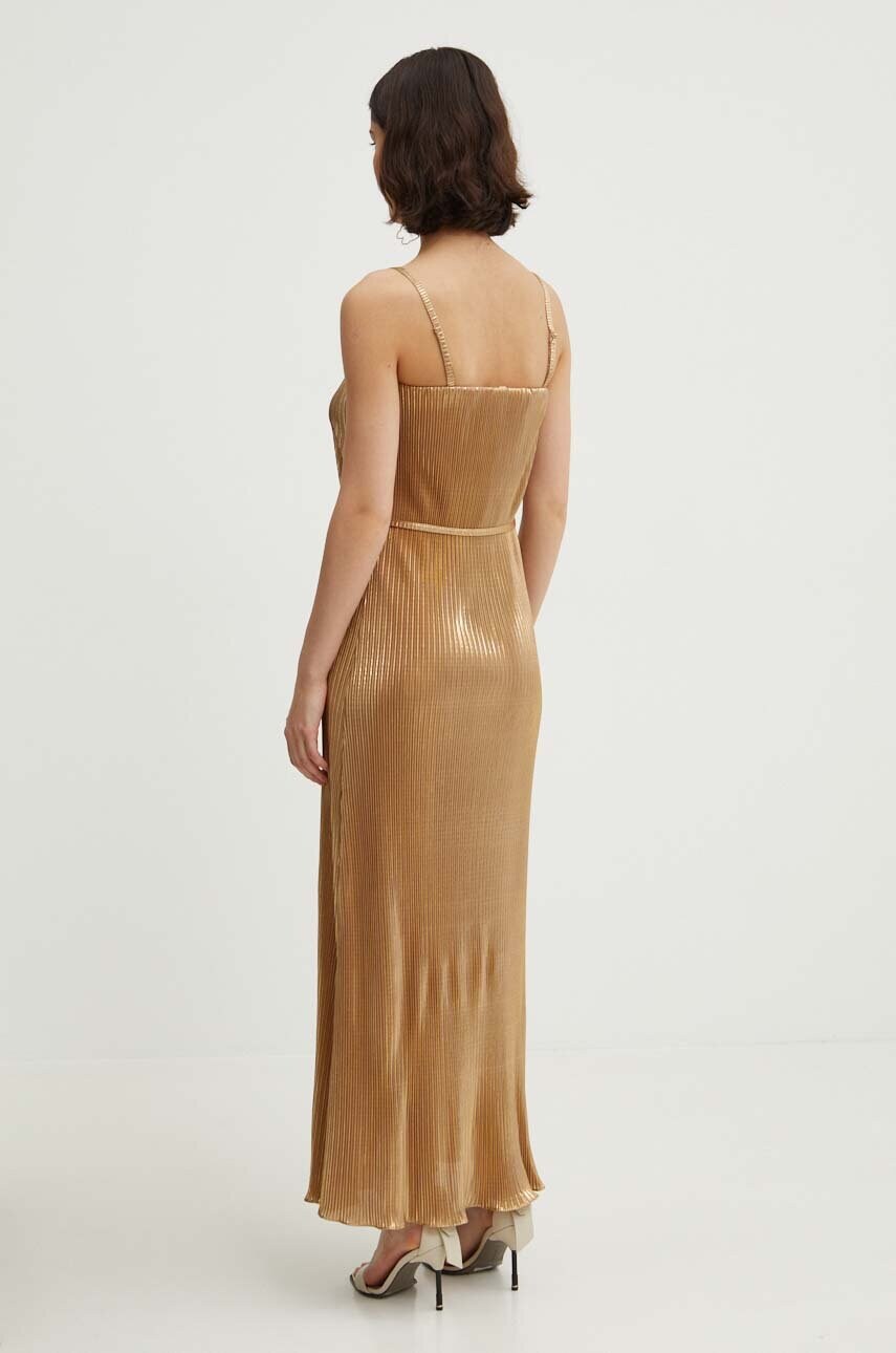 Купити Сукня Never Fully Dressed колір золотий maxi пряма NFDDR1401 – головне зображення