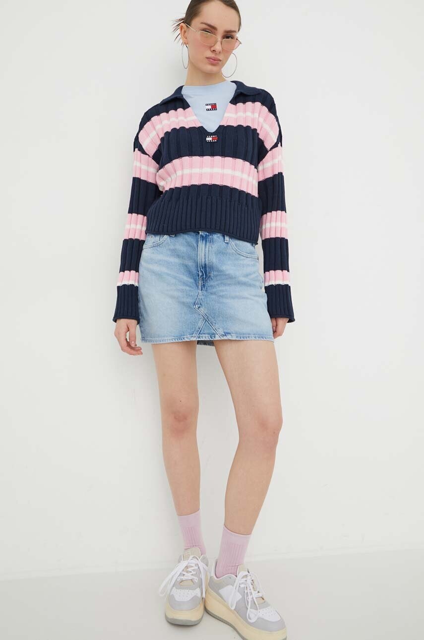 Светр Tommy Jeans жіночий колір синій