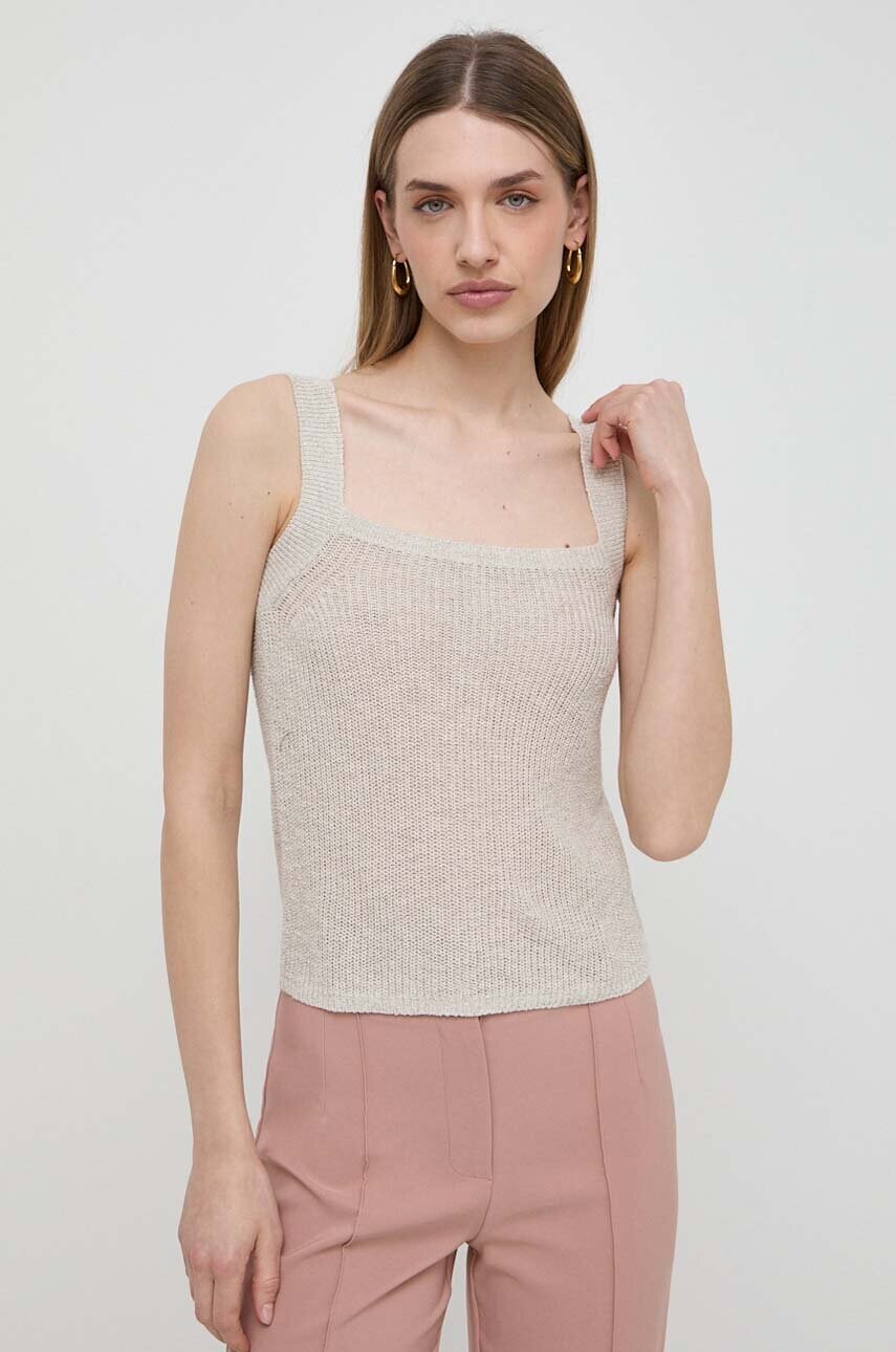Кардиган і топ Max Mara Leisure колір бежевий легкий