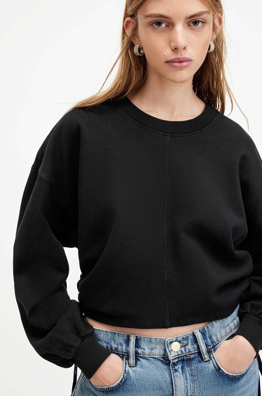 Бавовняна кофта AllSaints MIRA колір чорний однотонна