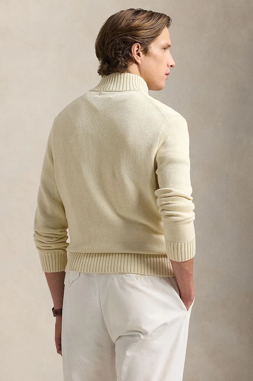 Бавовняний светр Polo Ralph Lauren колір синій теплий 710859939