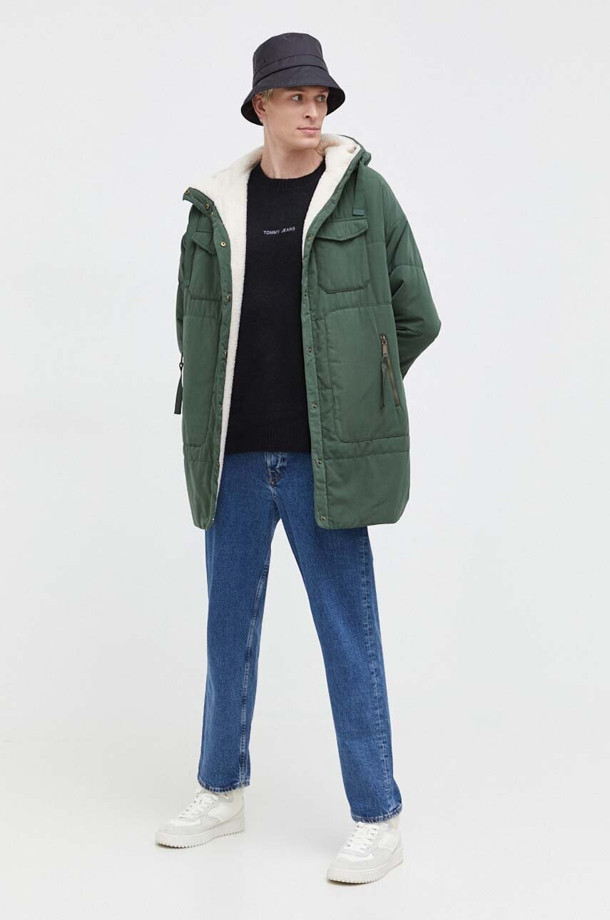 Светр Tommy Jeans чоловічий колір чорний