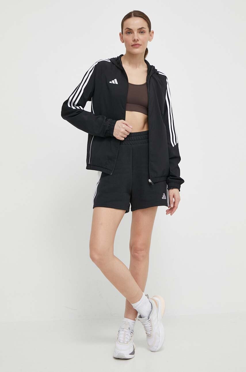 Шорти для тренувань adidas Performance Tiro 24 колір чорний візерунок висока посадка IP1950