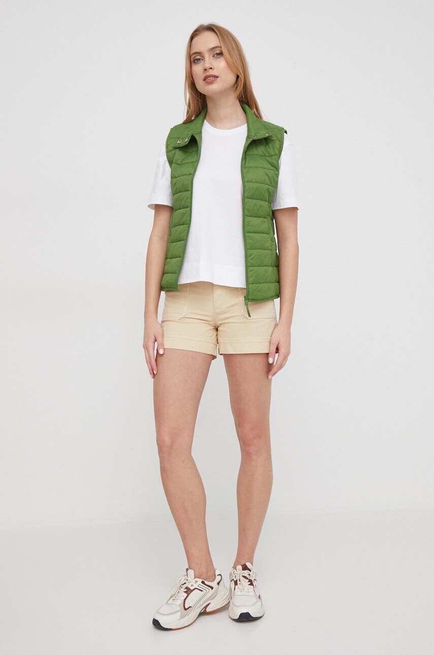 Шорти Pepe Jeans VALENTINA жіночі колір бежевий однотонні висока посадка PL801096