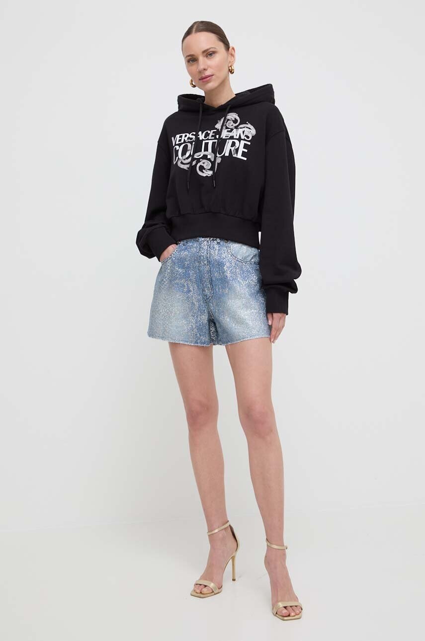 Джинсові шорти Versace Jeans Couture жіночі візерунок висока посадка