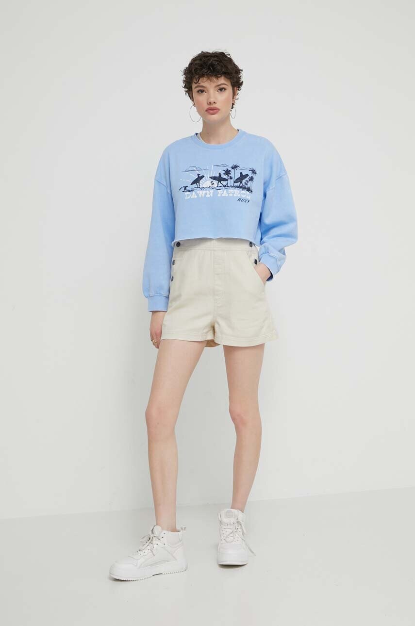 Джинсовий комбінезон Billabong Sand Canyon колір бежевий однотонні висока посадка ABJDS00148