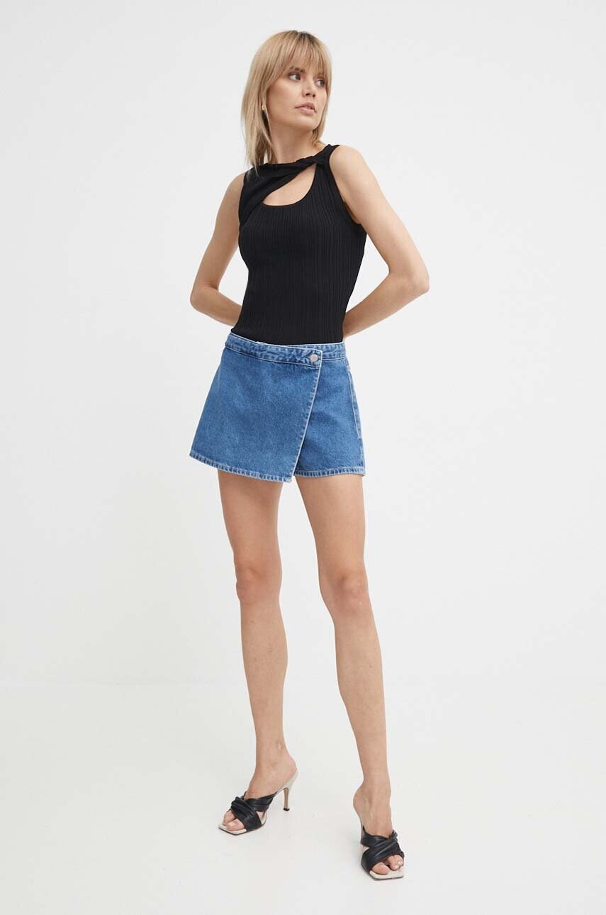 Джинсові шорти Calvin Klein Jeans жіночі однотонні висока посадка J20J223300