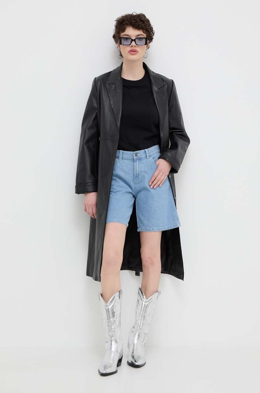Джинсові шорти Dickies HERNDON SHORT W жіночі однотонні висока посадка DK0A4YSG