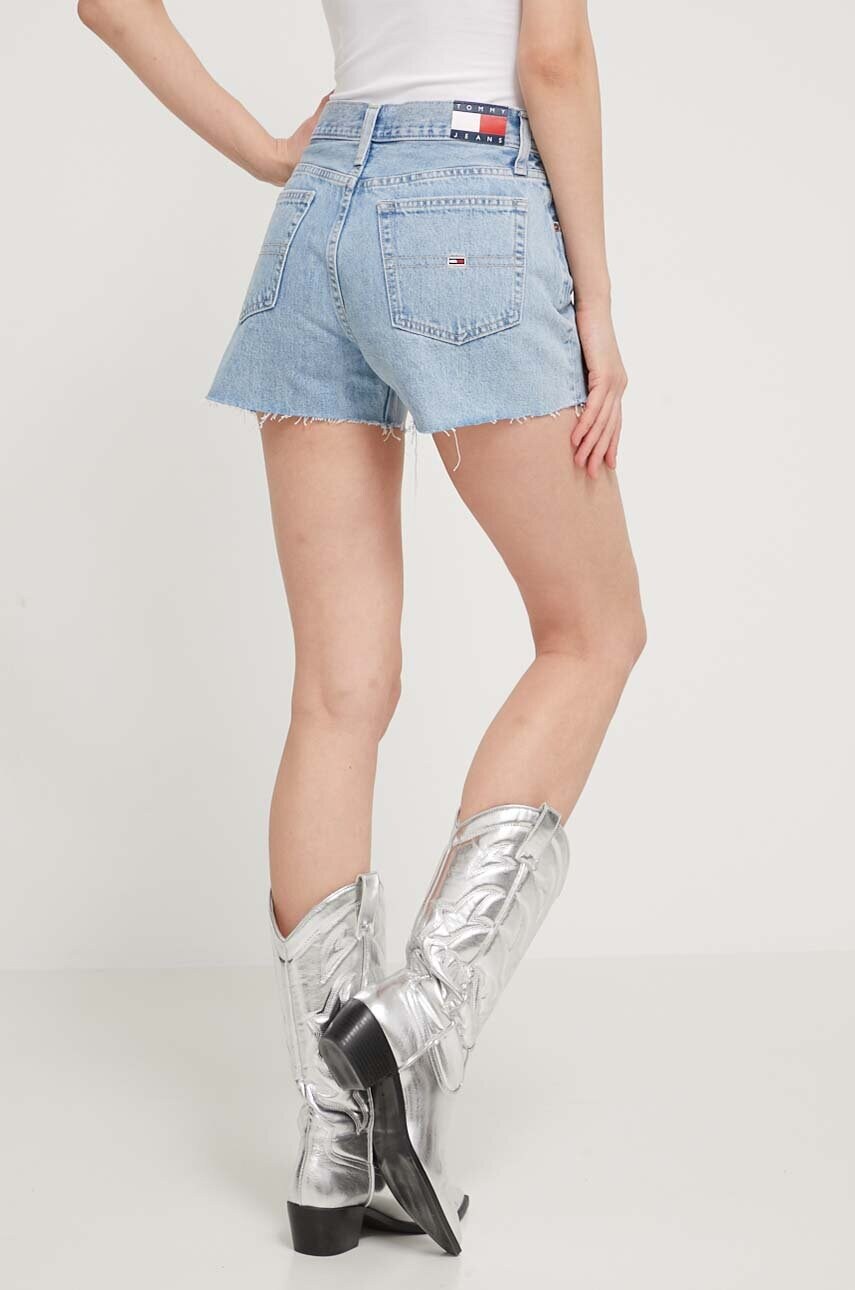 Джинсові шорти Tommy Jeans жіночі однотонні висока посадка
