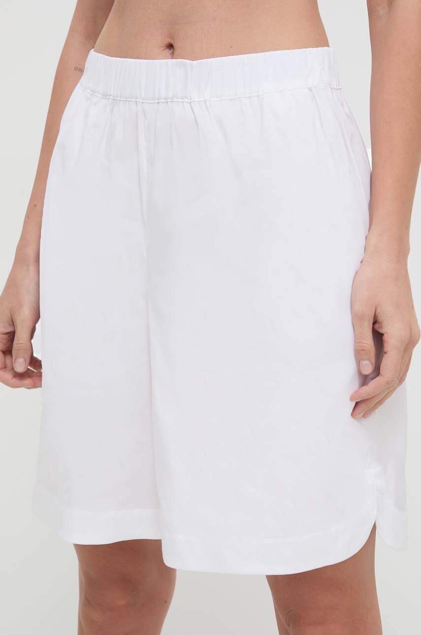 Пляжні шорти Max Mara Beachwear жіночі колір білий однотонні висока посадка 2416141019600
