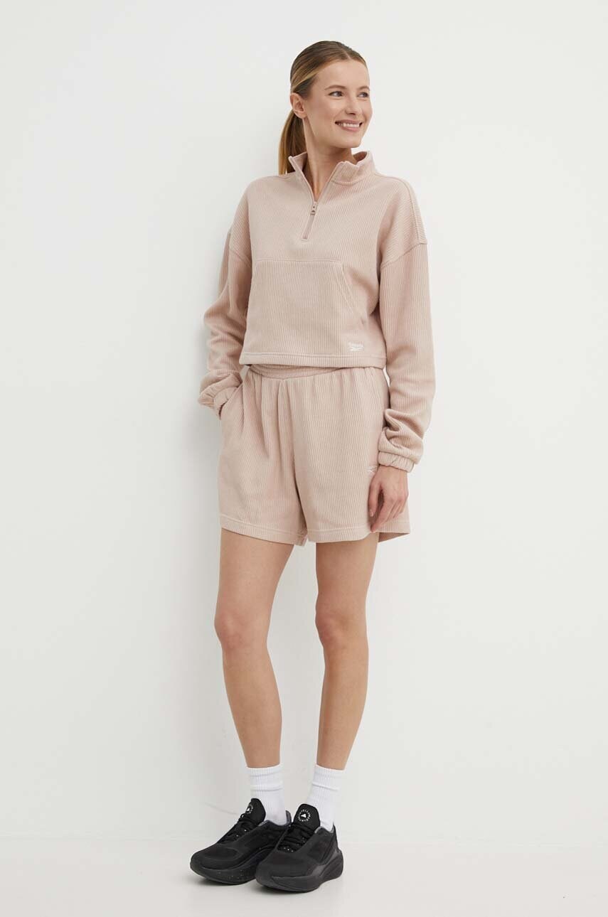 Шорти Reebok Classic Wardrobe Essentials жіночі колір рожевий однотонні висока посадка 100075333