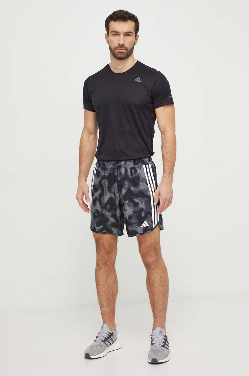 Шорти для бігу adidas Performance Own the Run колір сірий
