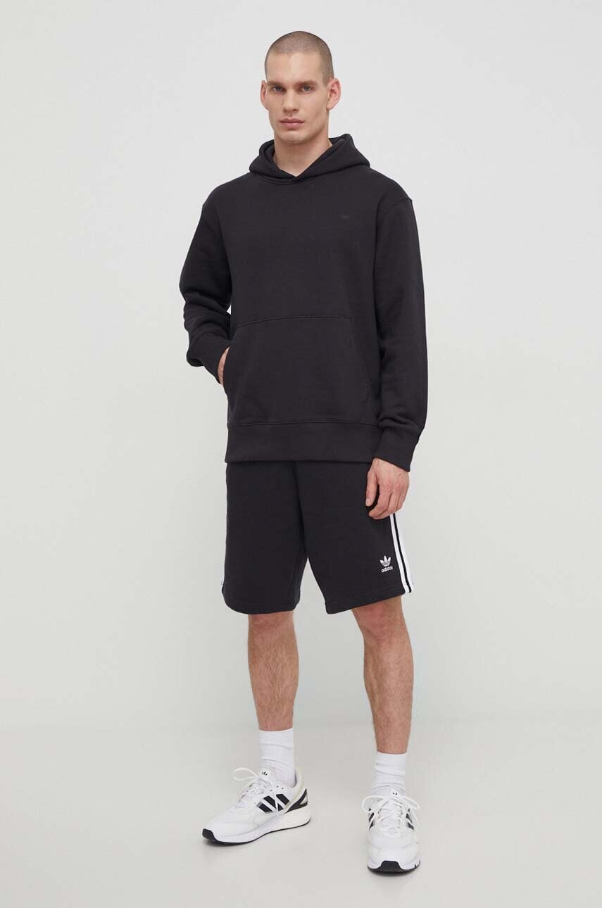 Бавовняні шорти adidas Originals Adicolor 3-Stripes колір чорний IU2337