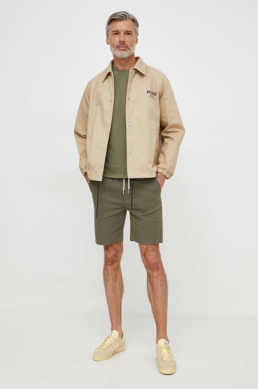Шорти Pepe Jeans GYMDIGO PULL ON SHORTS чоловічі колір зелений PM801076