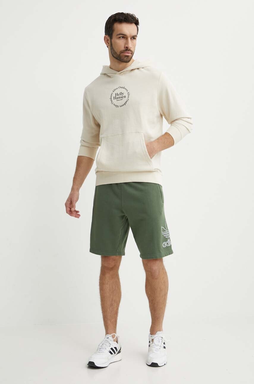 Бавовняні шорти adidas Originals колір зелений IR8004