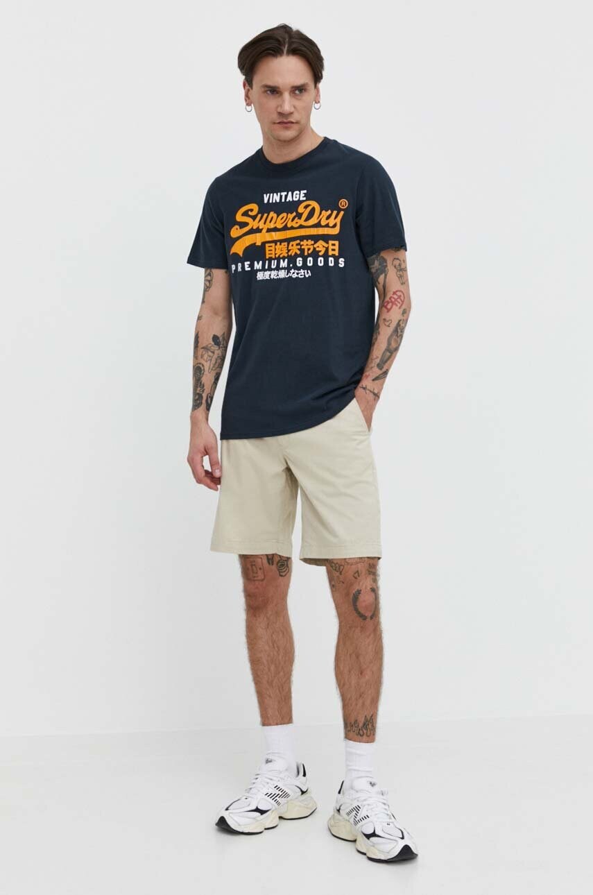 Шорти Superdry чоловічі колір бежевий